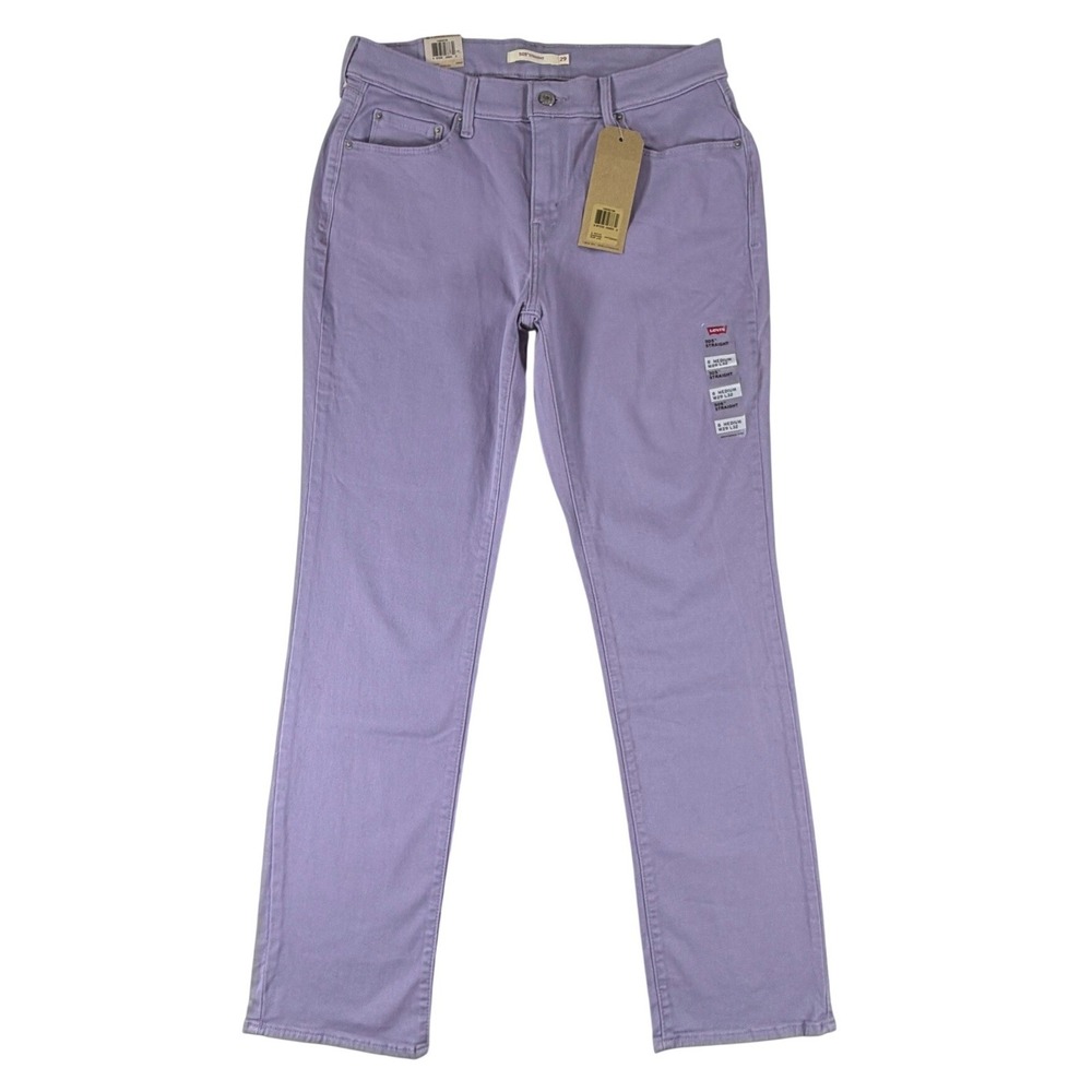 Levis 505 Straight Leg Jeans Purple Lavender 29x32 Mid Rise Womens Size 8